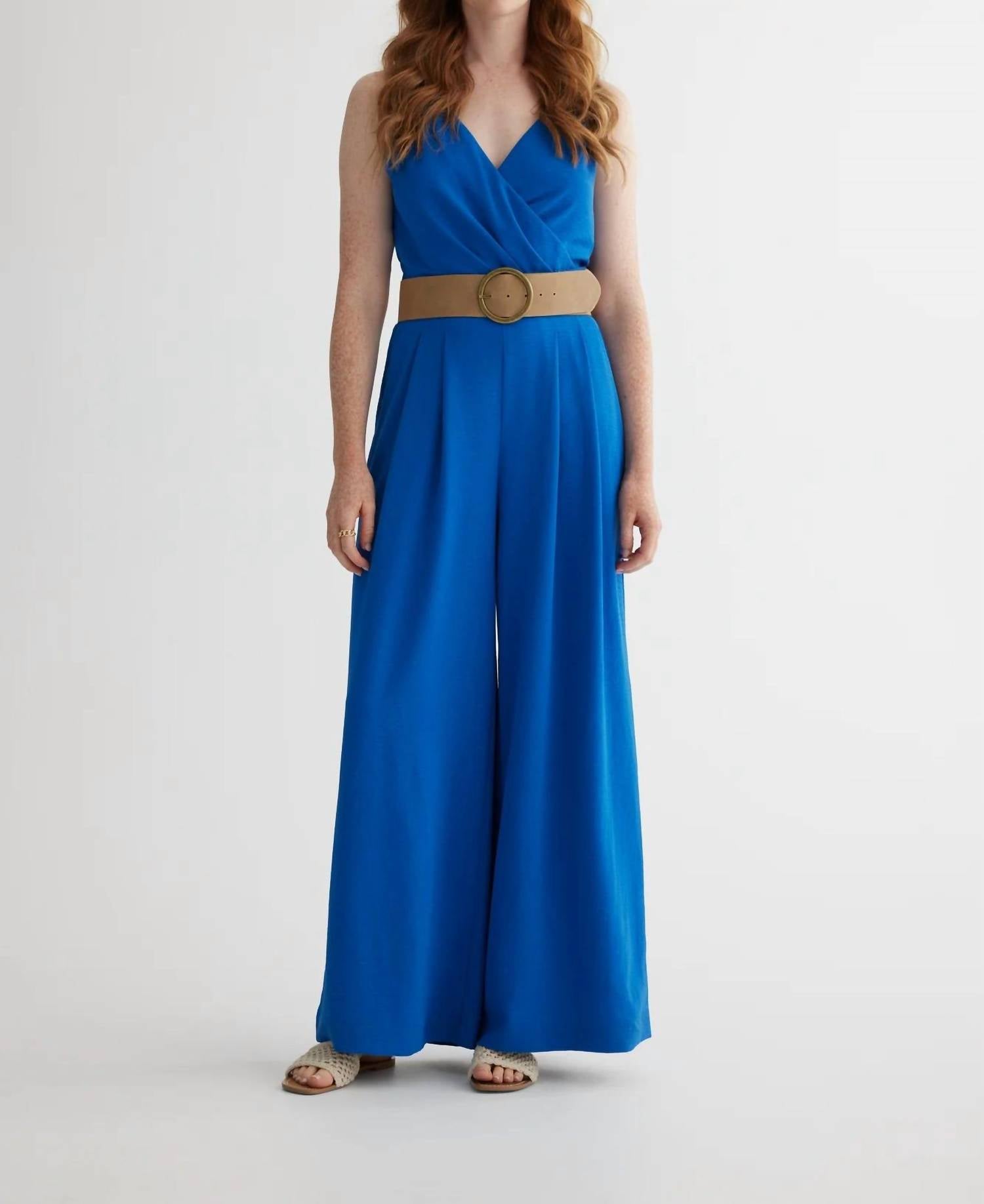 Iris Setlakwe - Sleeveless Crisscross Wide Leg Jumpsuit