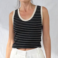 Enza Costa - Stripe Classic U Tank