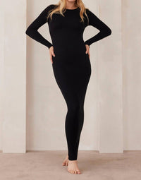 Bumpsuit - Soft Rib Maxi Long Sleeve Dress