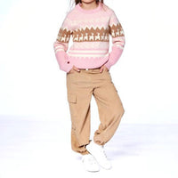Deux Par Deux - Kid's Llama Jacquard Sweater