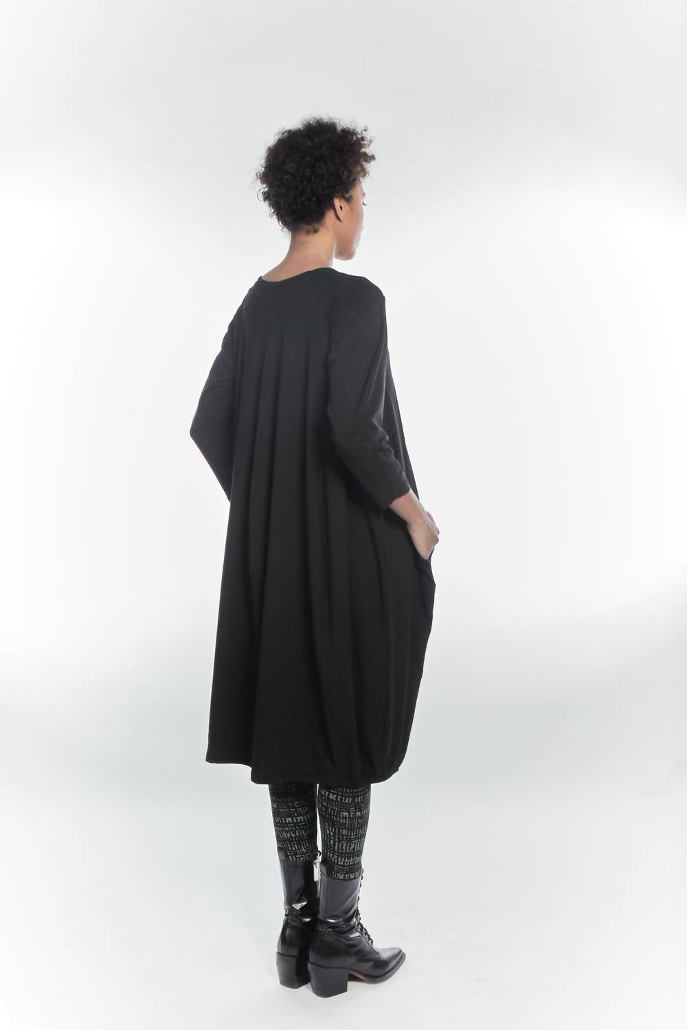 Matthildur - Bubble V-neck Midi Dress