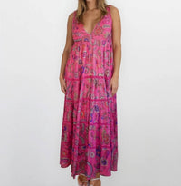 NIBI MTK Vera Maxi Dress in jaya pink - women's dress