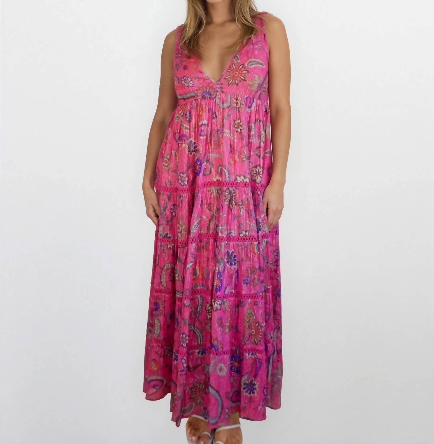 NIBI MTK Vera Maxi Dress in jaya pink - women's dress