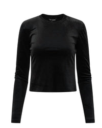 STEVE MADDEN Maddilyn Long Sleeve Top in black - women's t-shirt - detail view