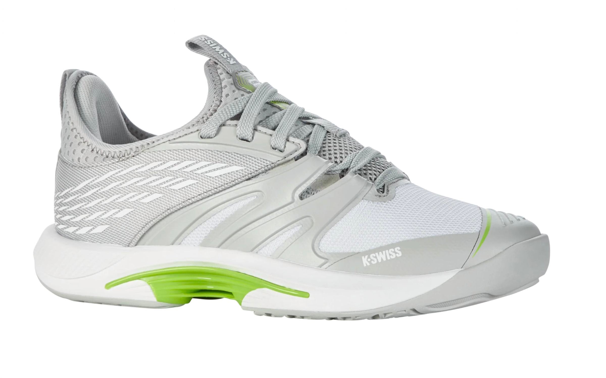K-Swiss Women's Speed Trac Tennis Shoe in gray violet white limegreen - women's shoe