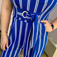 Apricot - Stripe Jumpsuit