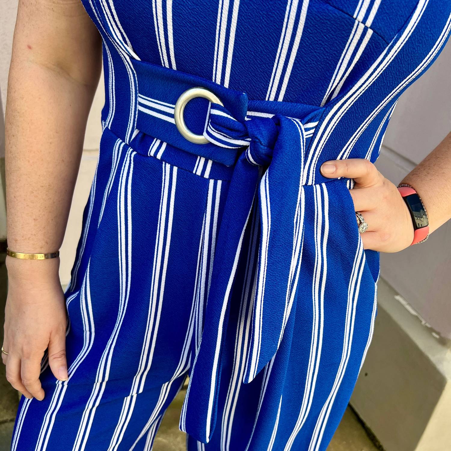 Apricot - Stripe Jumpsuit