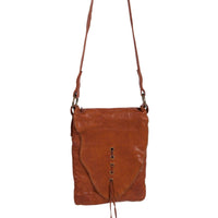 Scully Whipstitch Leather Handbag Purse in cognac - women's bag - alternate view