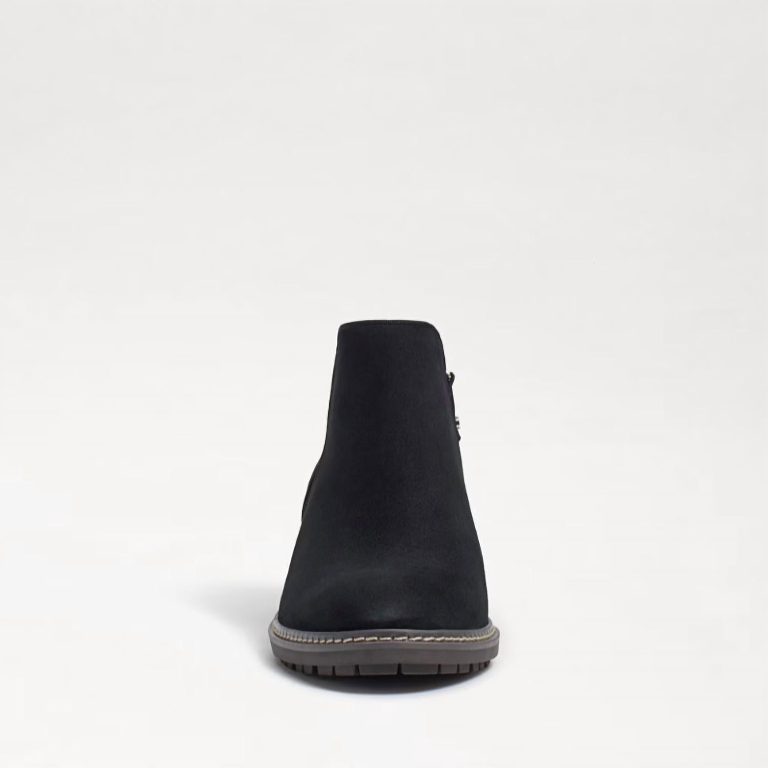 Sam Edelman - Women's Pryce Leather Round Toe Stacked Heel Slip-on Ankle Boots