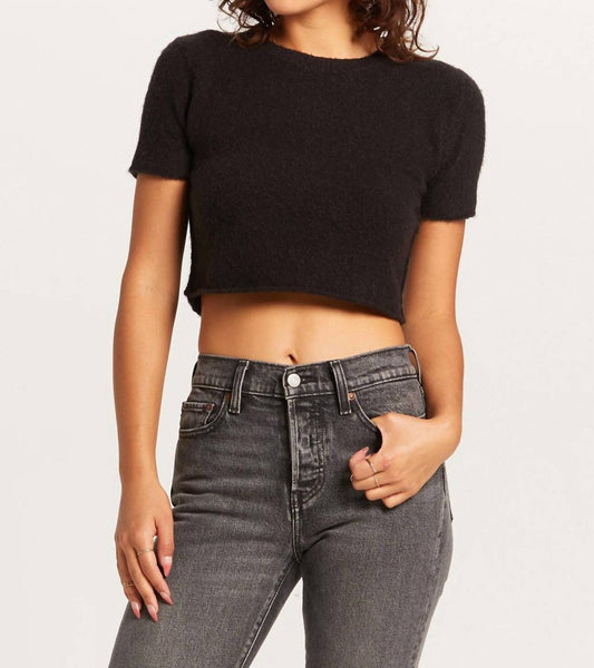 Olivaceous - Fuzzy Knit Tee Sweater