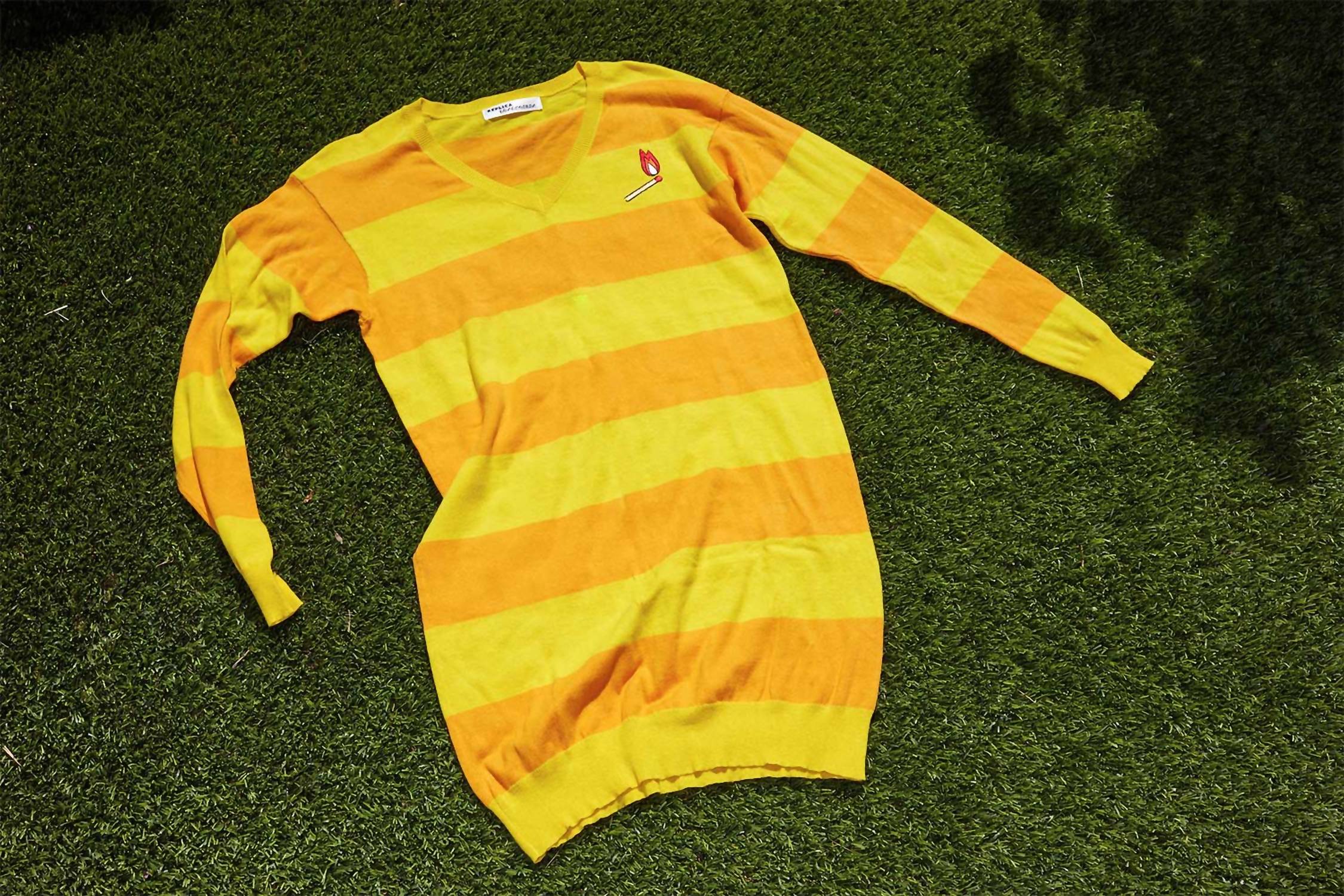 Replica Los Angeles - Rugby Stripe Sweatshirt Mini Dress