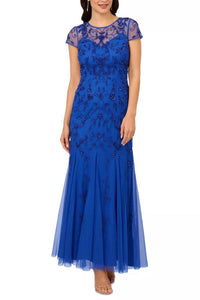 Adrianna Papell - Embellished Sweetheart Hem Gown Dress