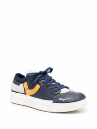 Salvatore Ferragamo Men's Logo-print Lace-up Sneakers in blue - men's sneaker - view 60