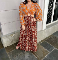 Flying Tomato - Allison Printed Woven Maxi Dress