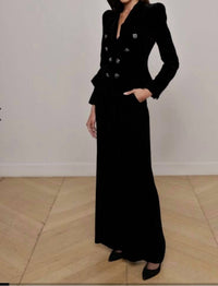 L'Agence - Bethany Velvet Structured Blazer