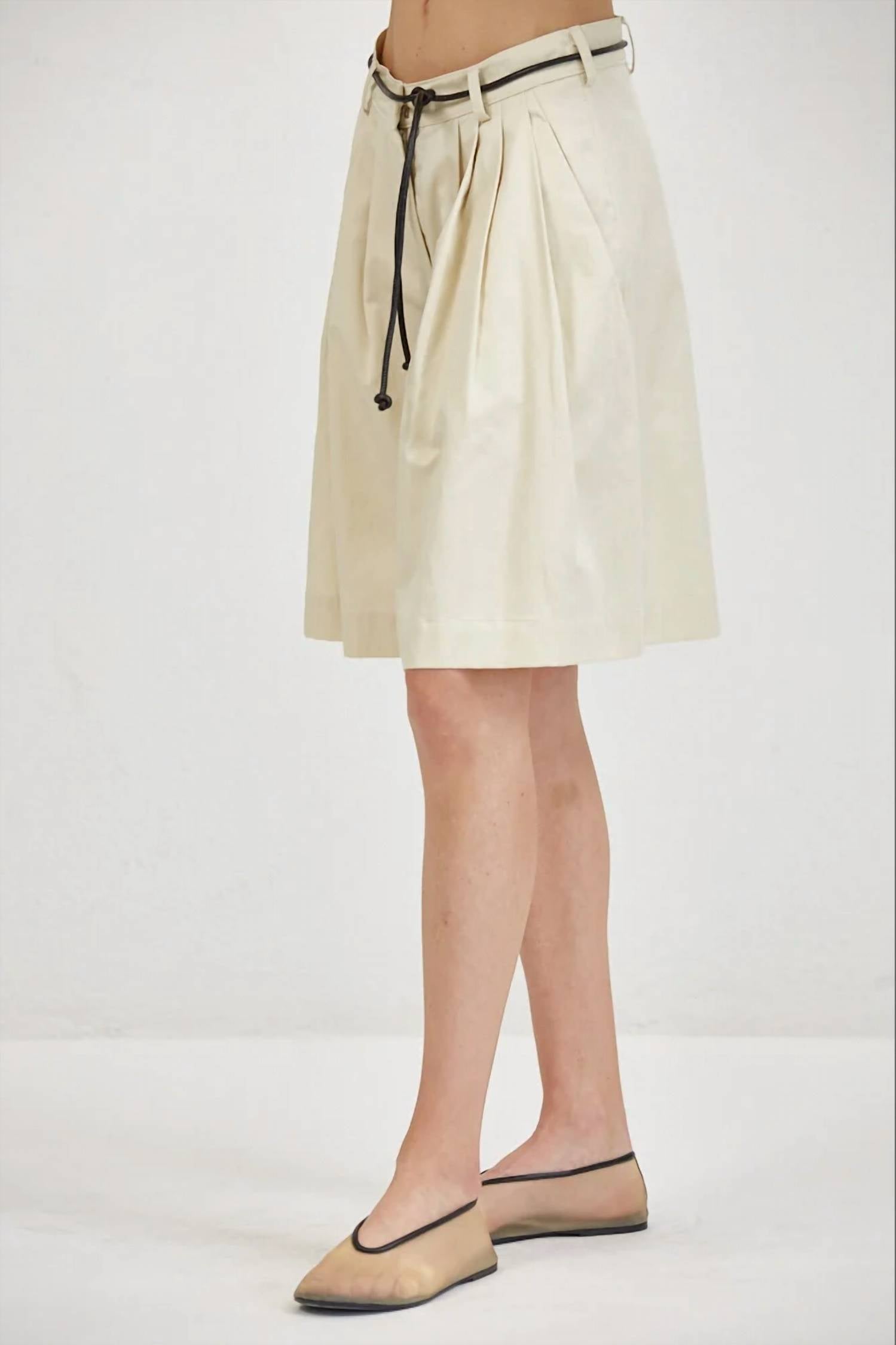 A.Ren - Women's Elysian Shorts With Front Pockets Belt