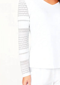 Angel Apparel - Detailed Sleeve V-neck Top