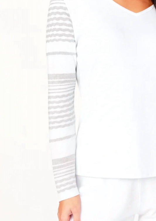 Angel Apparel - Detailed Sleeve V-neck Top