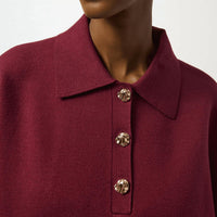 Joseph Ribkoff - Boxy Knit Pullover With Polo Collar
