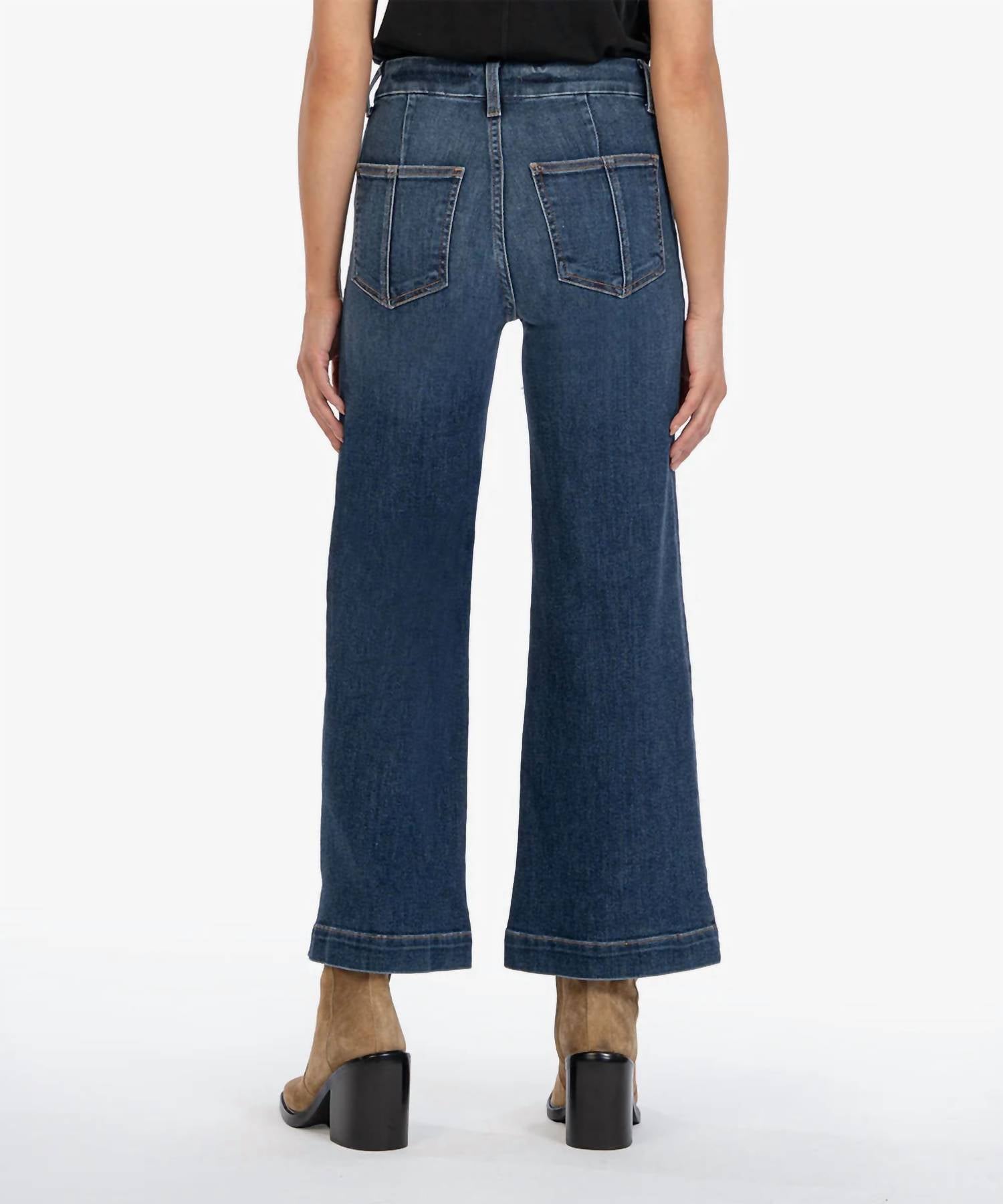 Kut From The Kloth - Meg High Rise Wide Leg Cropped Jeans