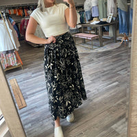 Blu Pepper - Floral Smocked Midi Skirt