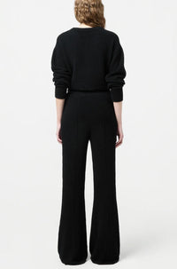 Guest In Residence Boucle Flare Pants in residence boucle flare pants in black - women's pants - detail view