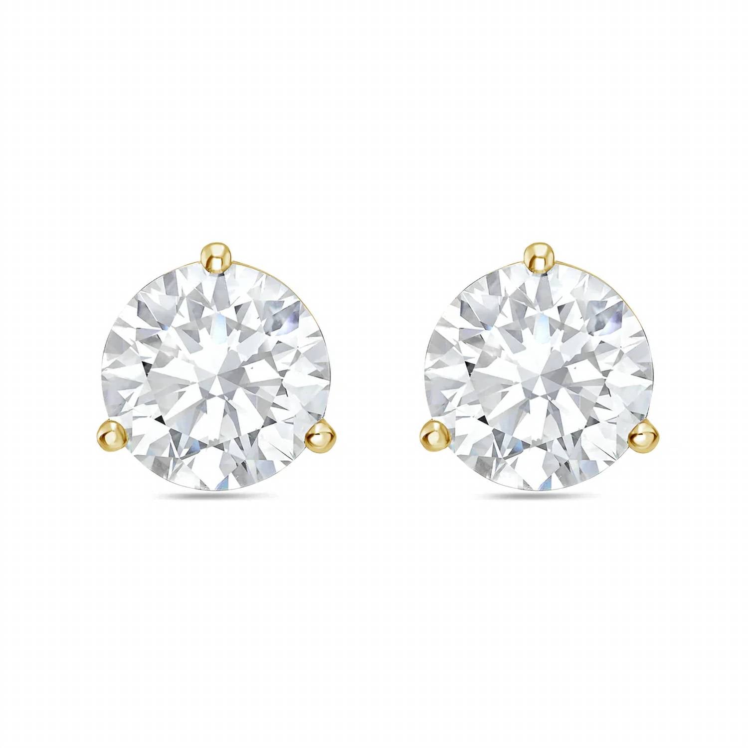 Diana M Jewels - 2.00 Cts Lab Grown Round Diamond Stud Earrings