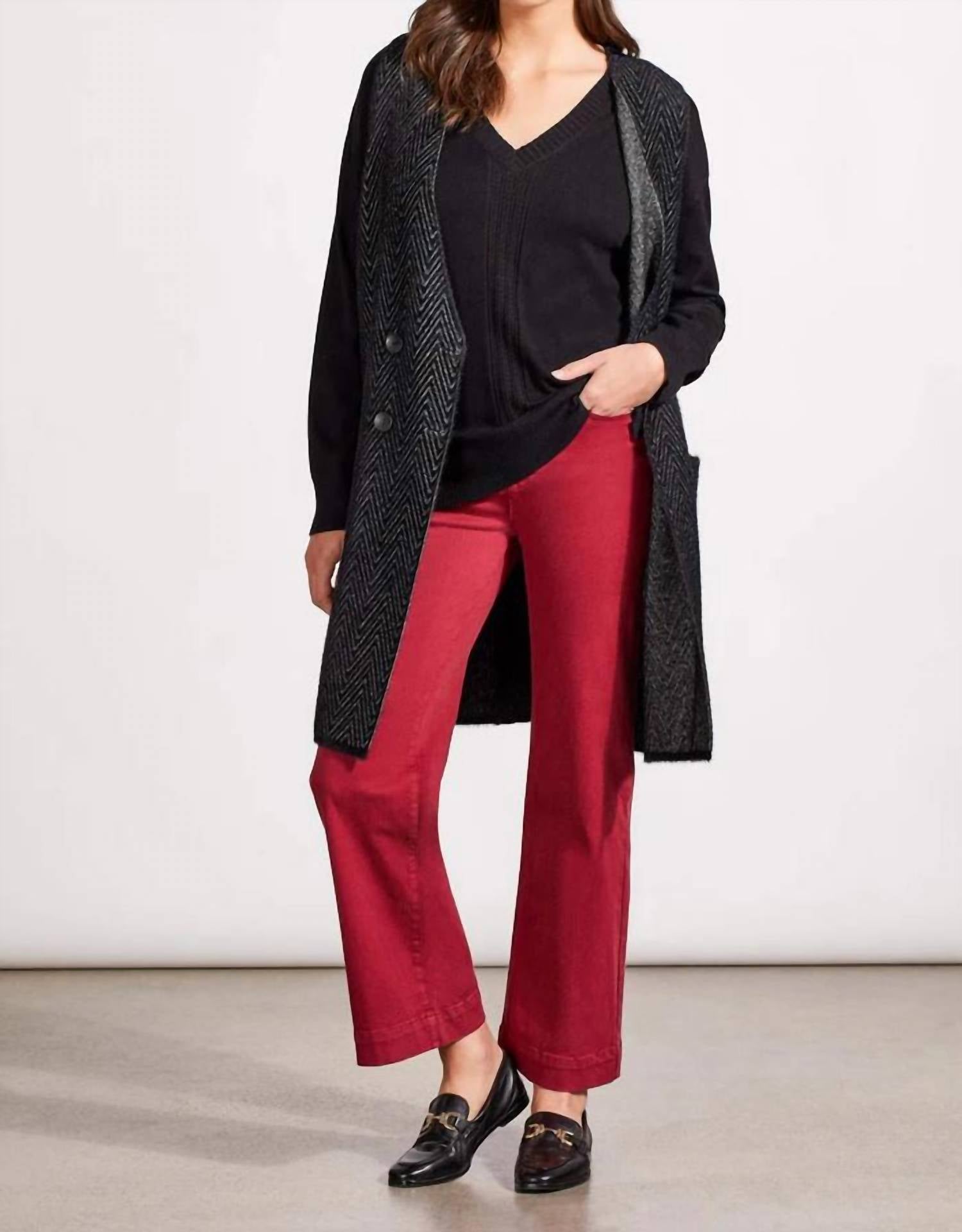 Tribal - Long Sleeve V-neck Sweater