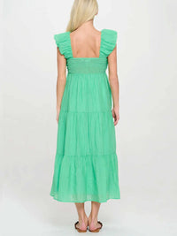 Meet Me in Santorini Breeze Maxi Dress in santorini breeze maxi dress in cypress - women's dress - detail view