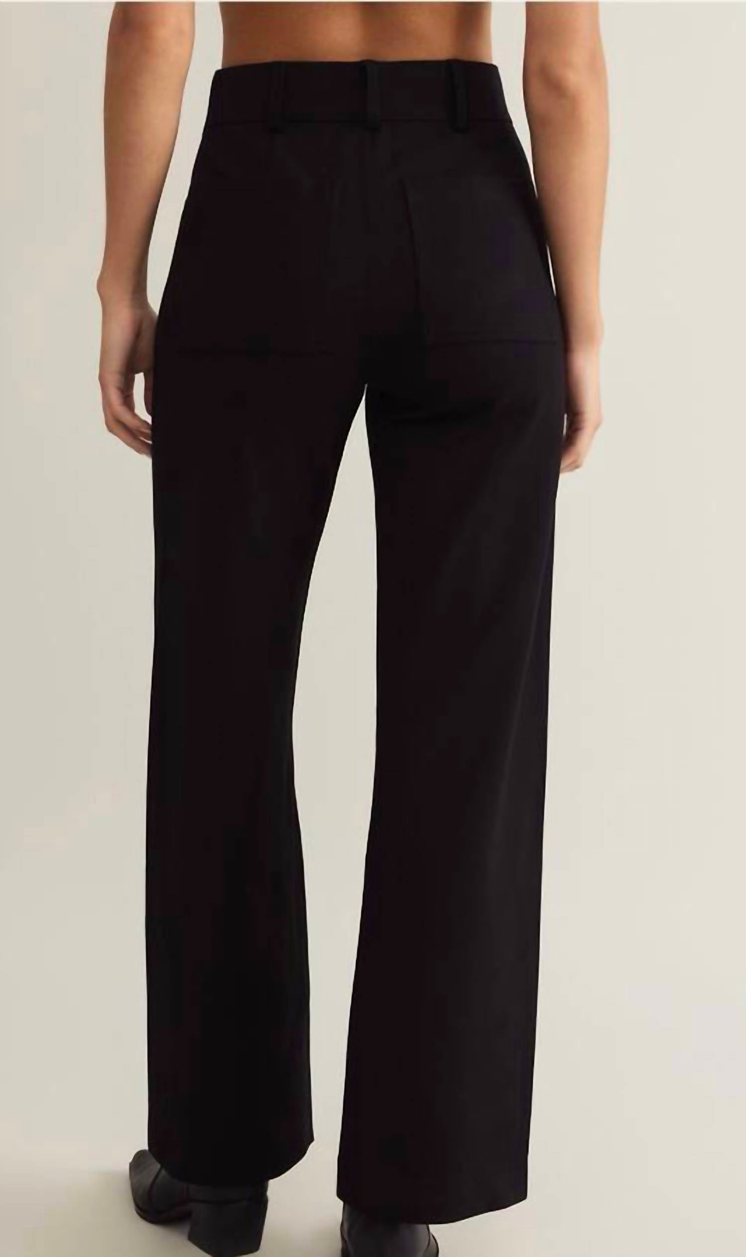 Z Supply Do It All Rilynn Pant in black 1 - women's pants - detail view