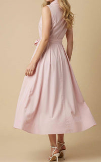 Pinch - Sleeveless Button Flared Dress