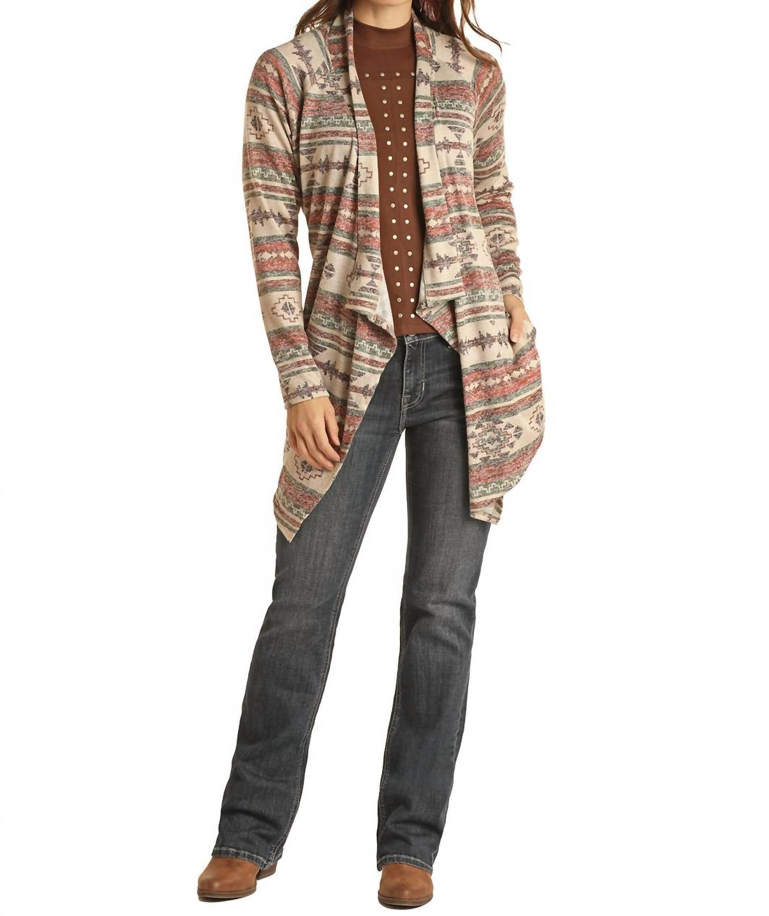 Panhandle - Aztec Cascading Lightweight Cardigan