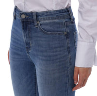 Oat New York - Women's Mid Rise Bootcut Slim Flare Ankle Jeans