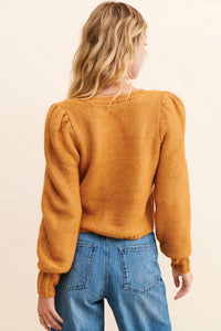 525 America - America Cable Knit V-neck Cardigan
