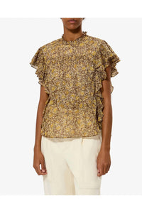ISABEL MARANT Daliyane Top in khaki - women's blouse