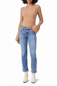 Paige - Amber Mid Rise Straight Leg Jean