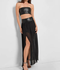 AS by DF Felice Pleated Skirt in black - women's skirt