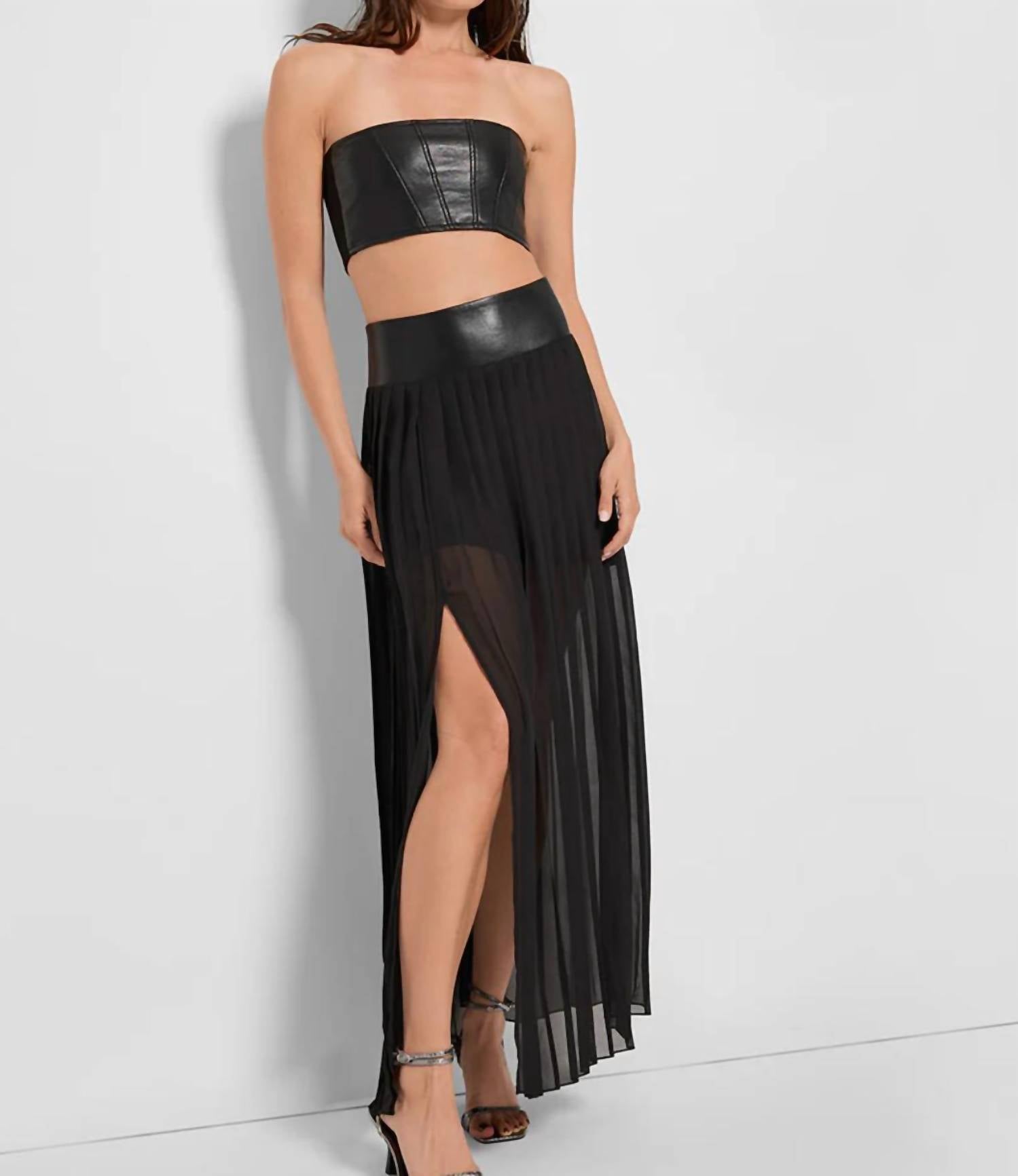 AS by DF Felice Pleated Skirt in black - women's skirt