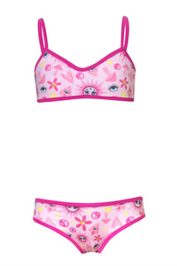 submarine So Chic Bikini Set in happy hippie pink - kids' bikini - alternate view