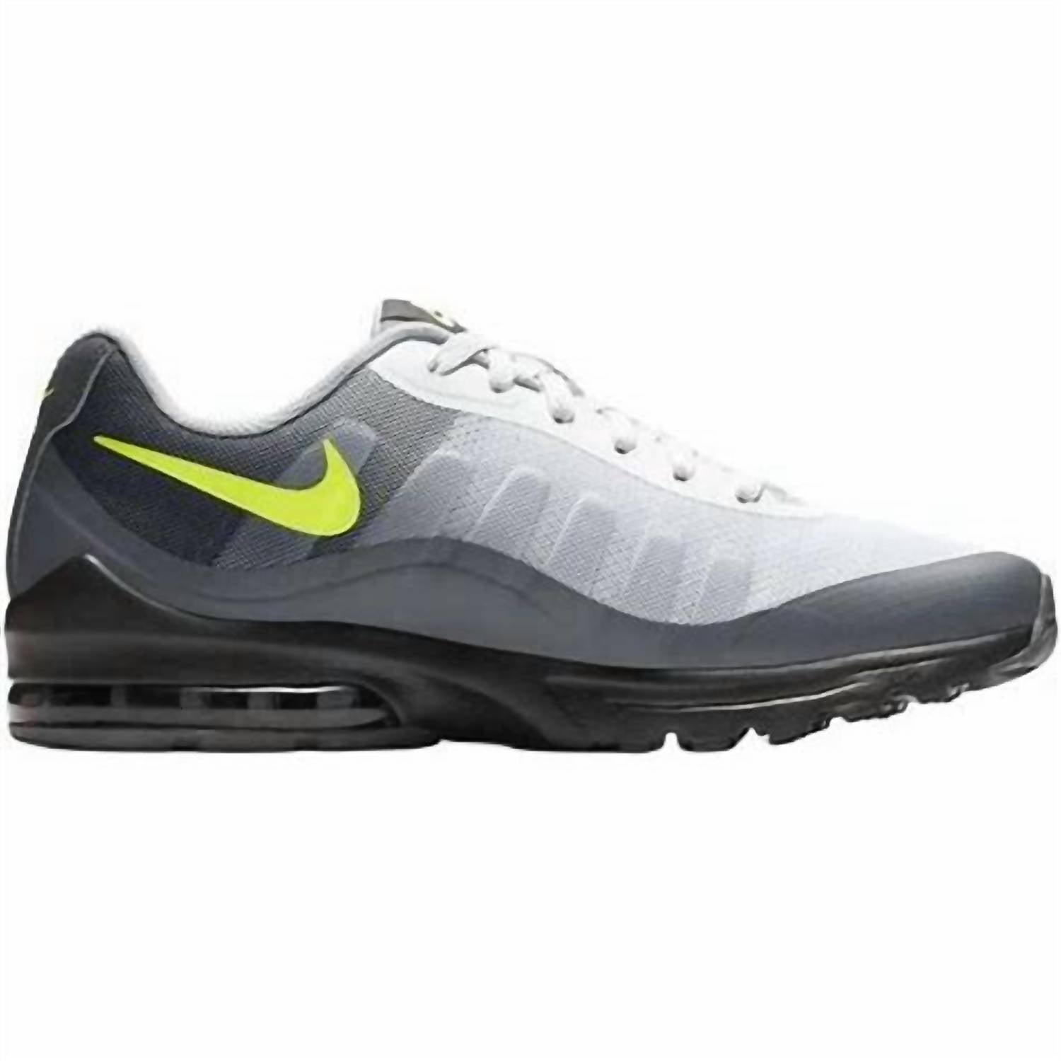 NIKE Men's Air Max Invigor Sneakers in blk gry volt - men's sneaker - detail view