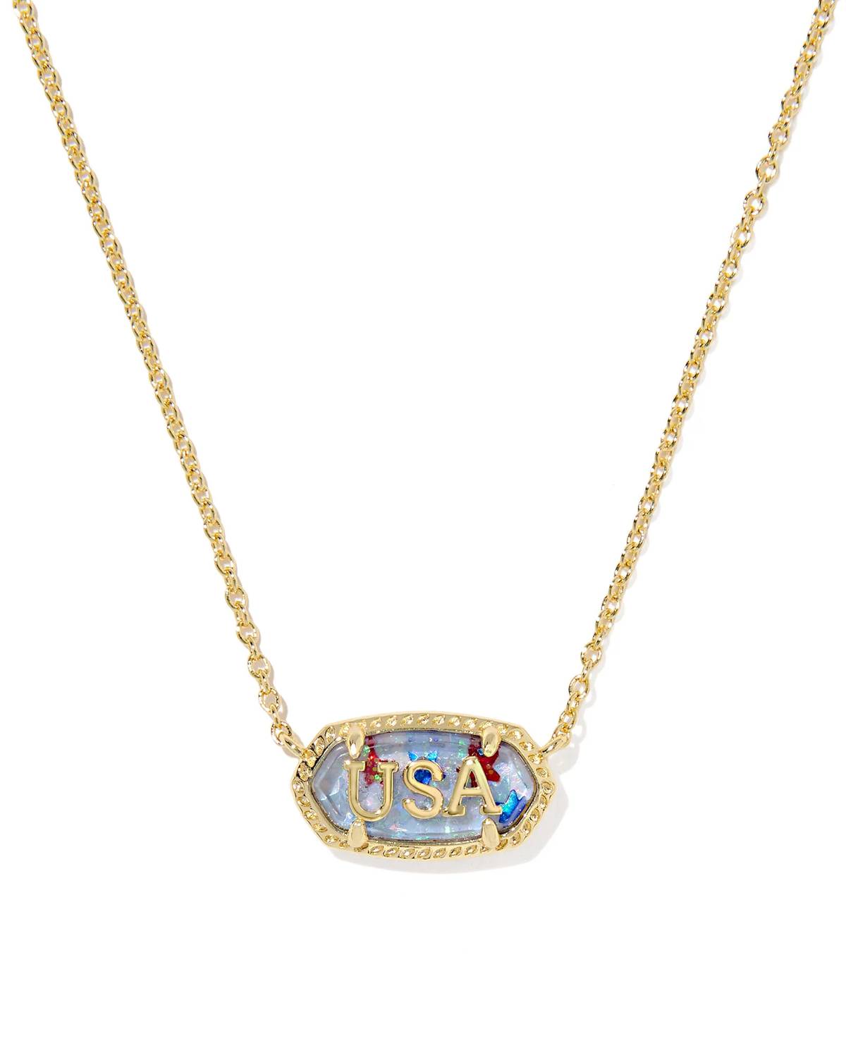 Kendra Scott - Women's Elisa Usa Short Pendant Necklace