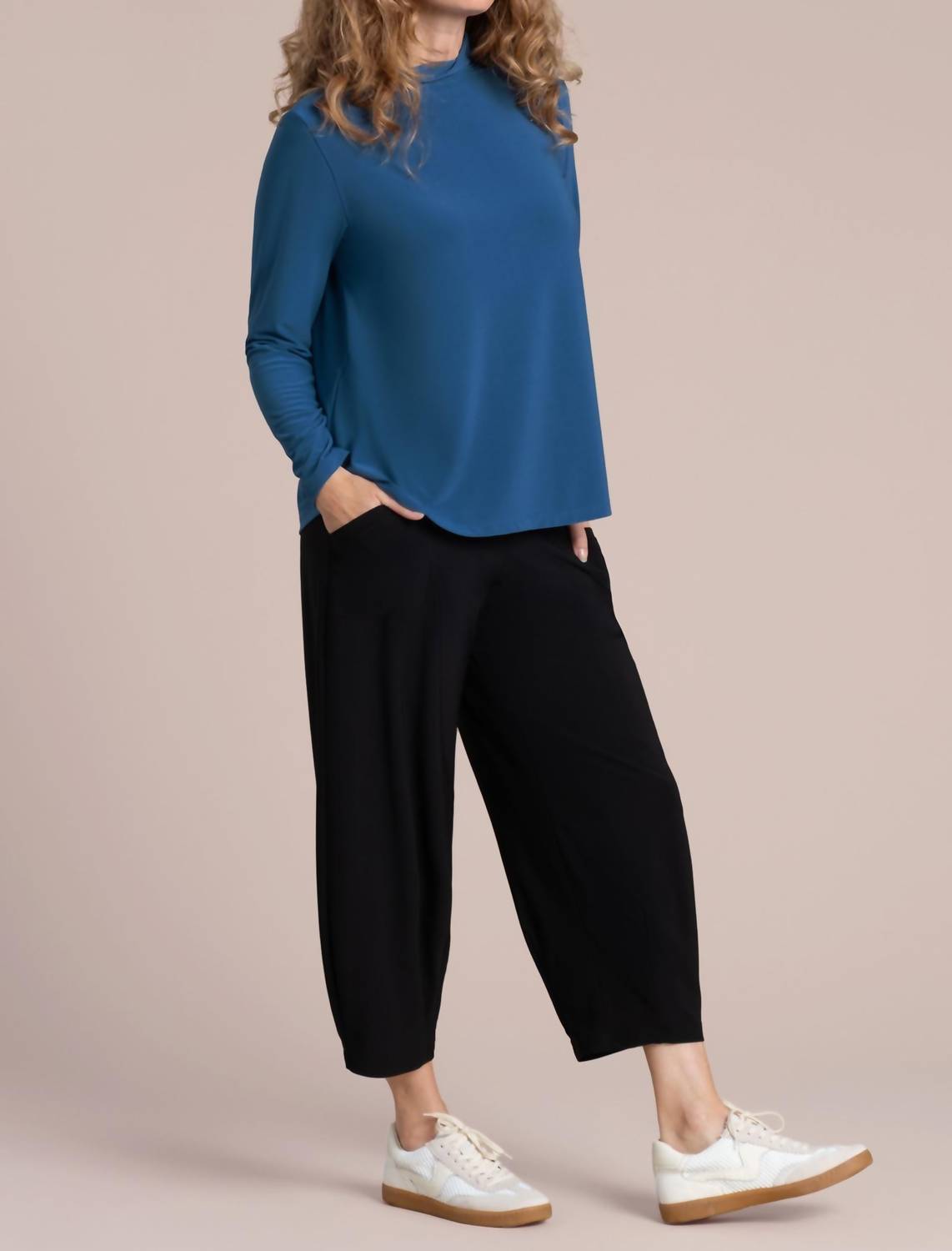 Sympli - Mock Neck Top