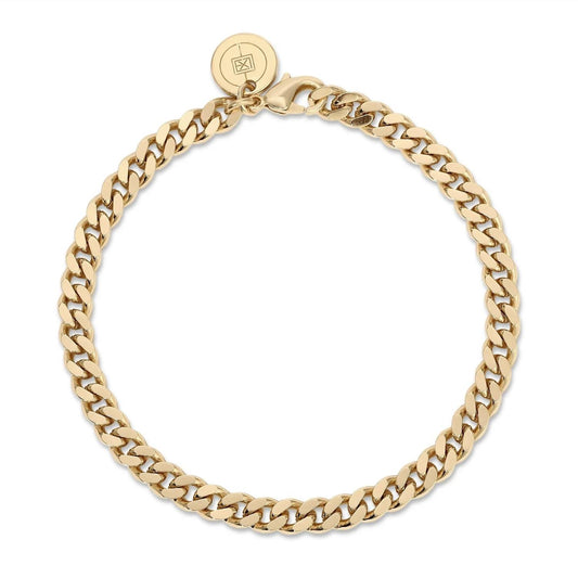 Eklexic - Women's Micro Link Curb Chain Bracelet