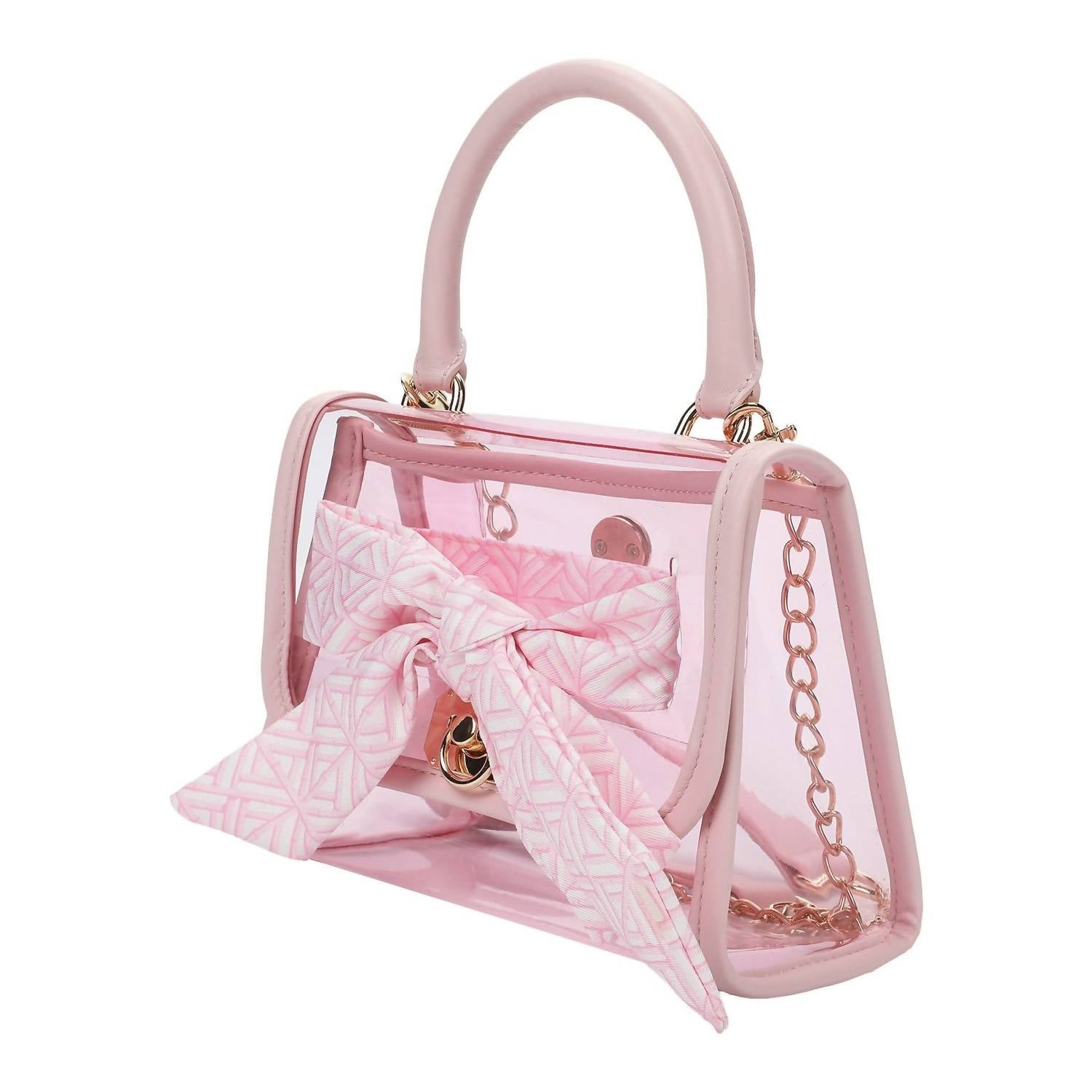 Packed Party - Women's Perfect Bow Clear Vinyl Mini Handbag