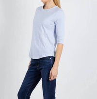 Elliott Lauren - Caroline Crewneck Tee With Rib Sleeve And Gusset