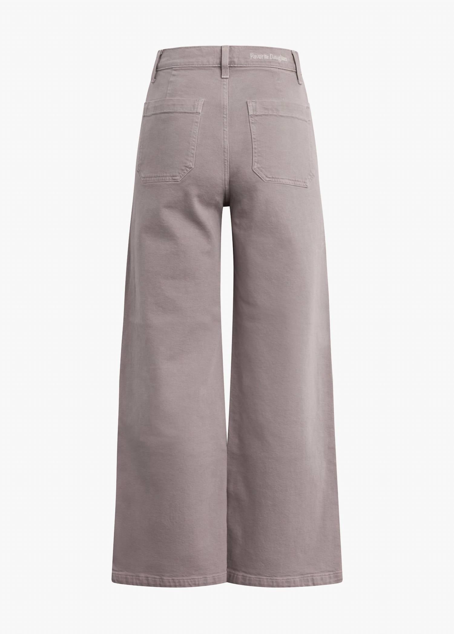 Favorite Daughter The Mischa Super High Rise Wide Leg Ankle Jeans in soft taupe - women's jeans - view 5