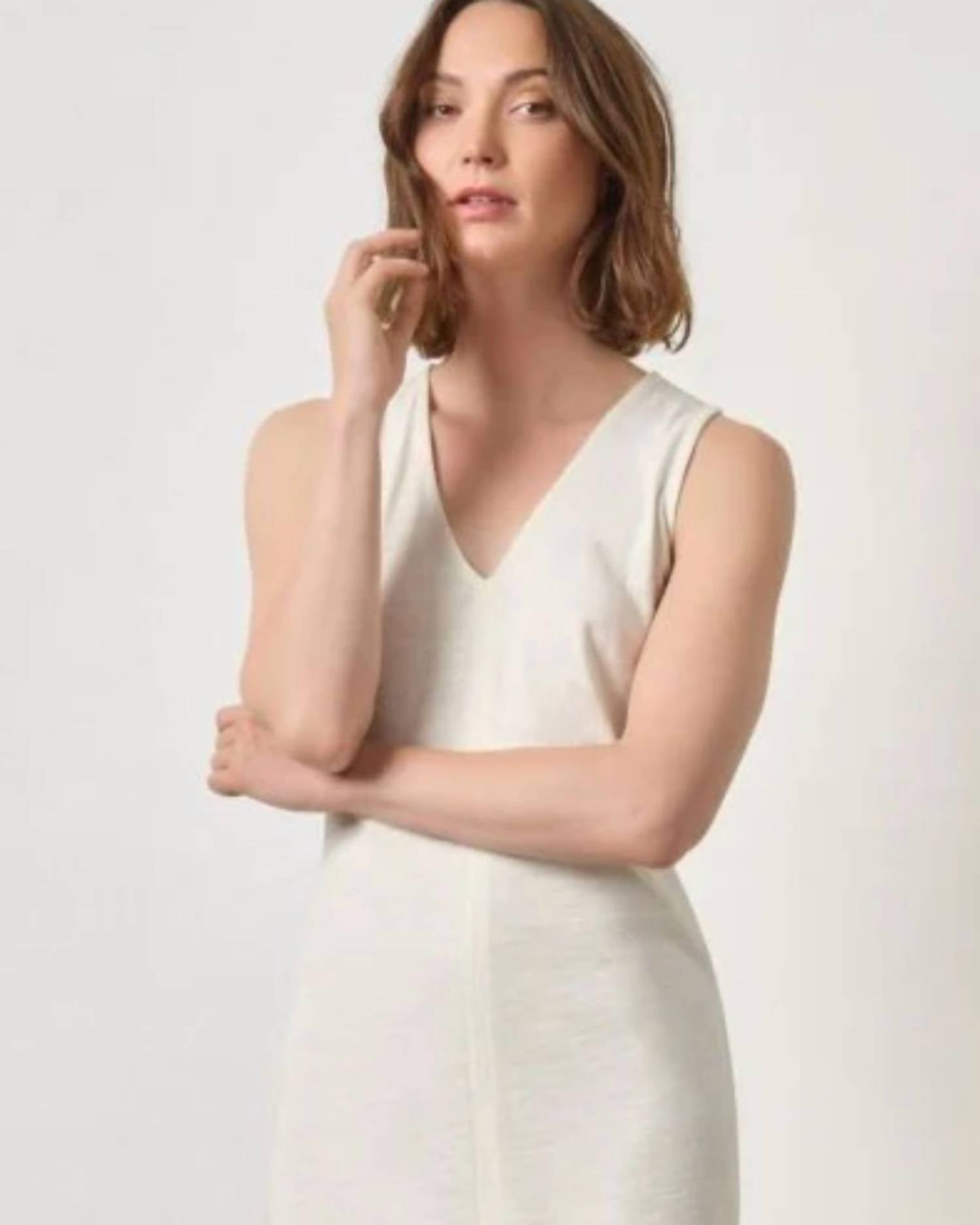 Lilla P - V-Neck Seamed Maxi Dress