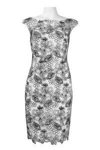 Monique Lhuillier - Women's Cap Sleeve Embroidered Dress