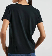 Rails Short Sleeve Classic Crew T-Shirt in black - women's t-shirt - alternate view