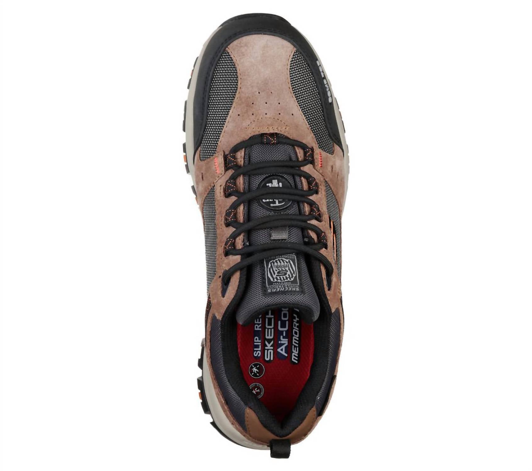Skechers Men's Greetah Shoes in brown black - men's sneaker - detail view